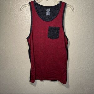 CSG Men’s Tank Top M Front Pocket Cotton Poly Casual Summer Basic